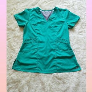 Grey's Anatomy Tropic Jade Scrub Top